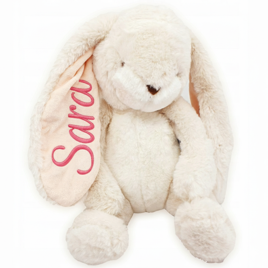 Hebrew Name Personalised Bunny Rabbit Plush Cuddly Toy Embroidered Gift