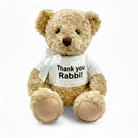 Thank you Rabbi teddy bear, perfect thank you gift, funny personalized keepsake