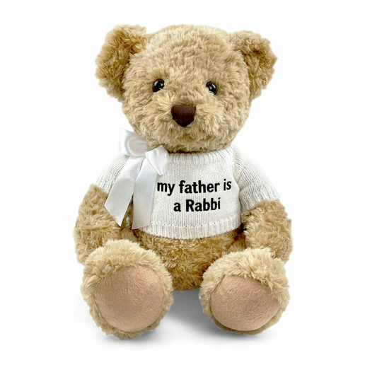 My father is a Rabbi teddy bear, perfect thank you gift, funny personalized keepsake